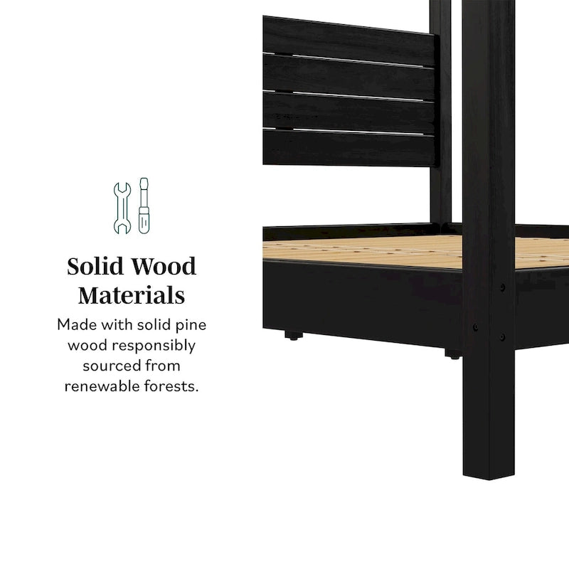 Struttura letto king minimalista a baldacchino