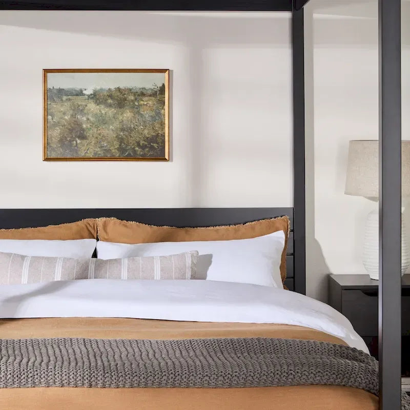 Struttura letto king minimalista a baldacchino