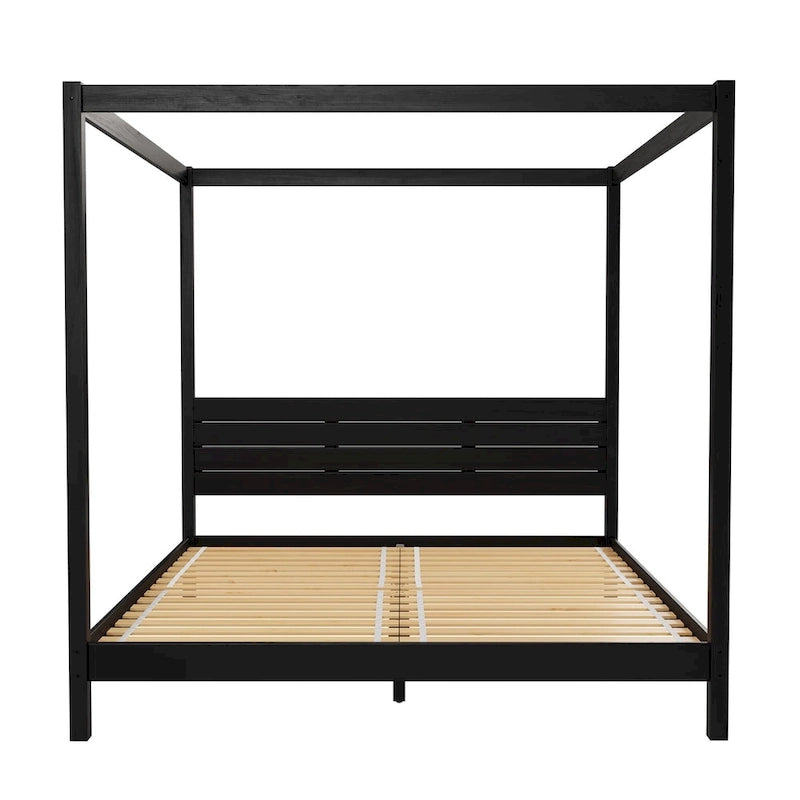 Struttura letto king minimalista a baldacchino