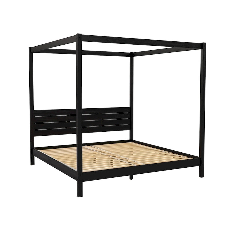 Struttura letto king minimalista a baldacchino