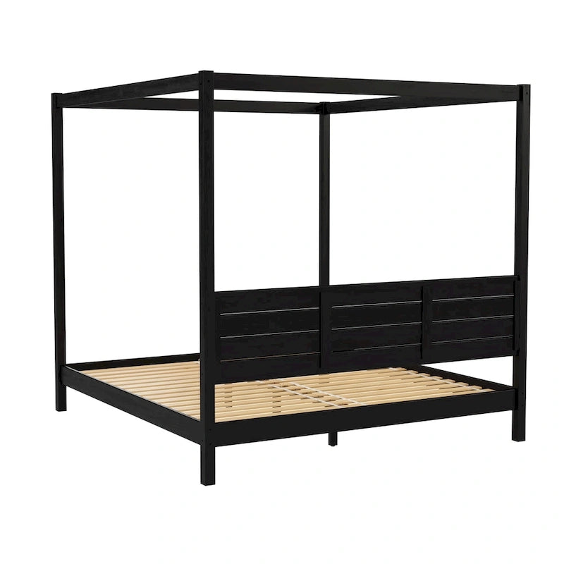 Struttura letto king minimalista a baldacchino