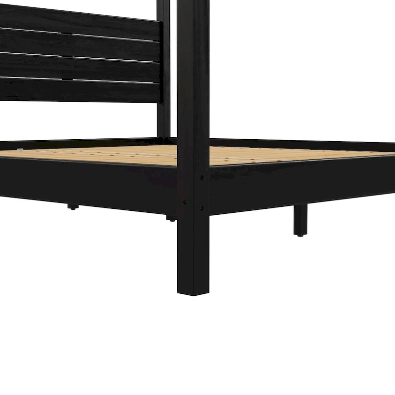 Struttura letto king minimalista a baldacchino