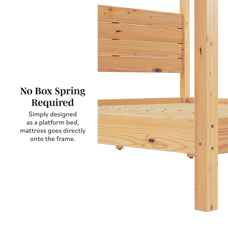 Struttura letto king minimalista a baldacchino