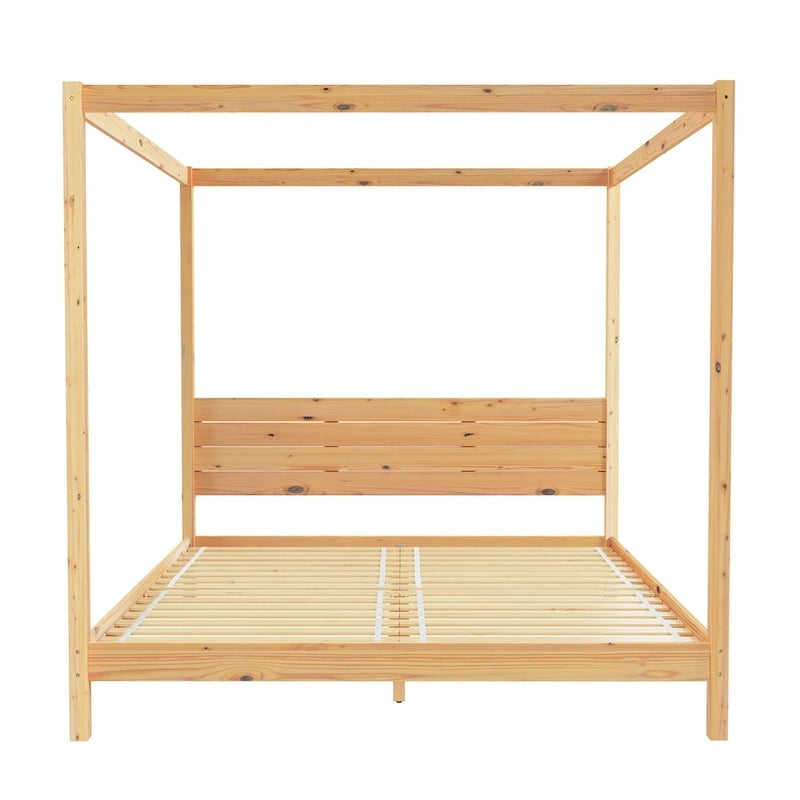 Struttura letto king minimalista a baldacchino