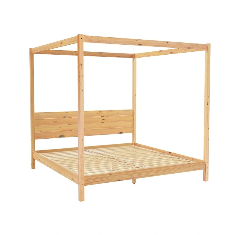 Struttura letto king minimalista a baldacchino