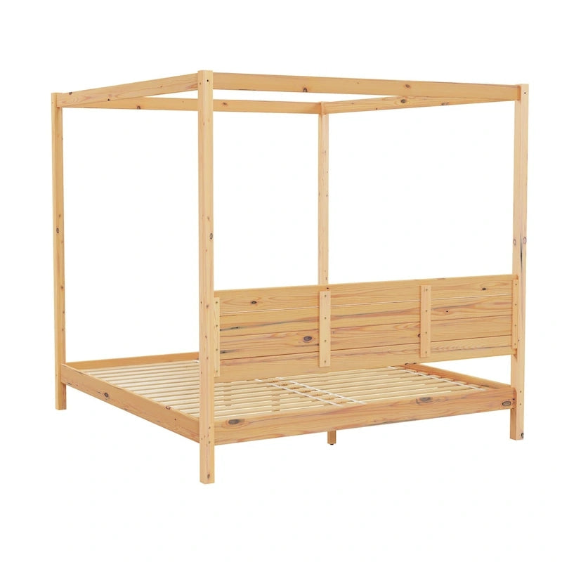 Struttura letto king minimalista a baldacchino