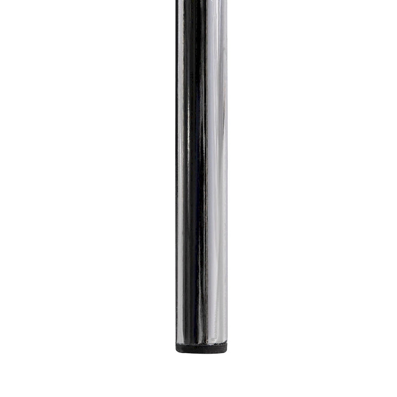 Sedie da pranzo impilabili con gambe cromate e schienale con intaglio (set di 2)