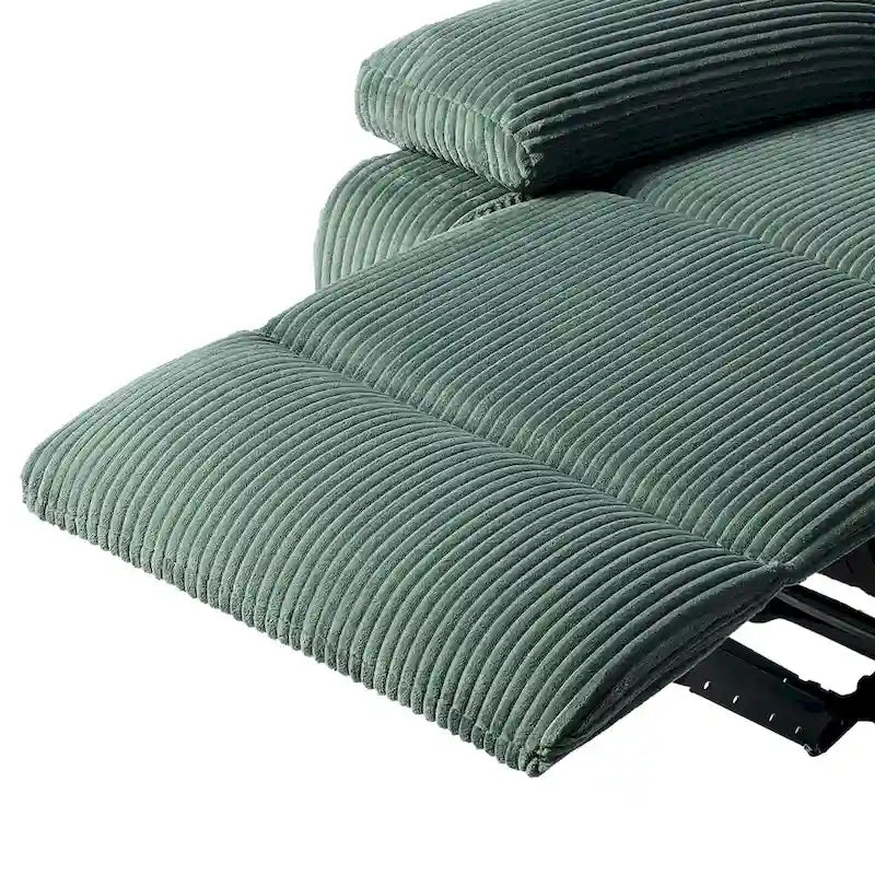Moderner manueller Cord-Relaxsessel, verstellbarer Loungesessel mit breiten Armlehnen