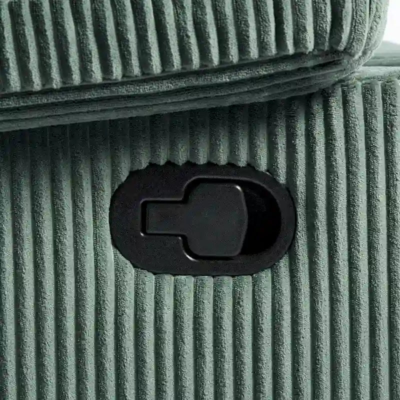 Moderner manueller Cord-Relaxsessel, verstellbarer Loungesessel mit breiten Armlehnen