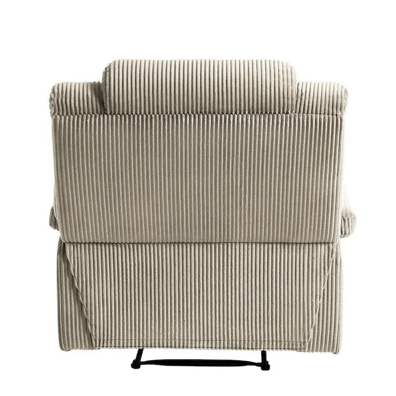 Moderner manueller Cord-Relaxsessel, verstellbarer Loungesessel mit breiten Armlehnen