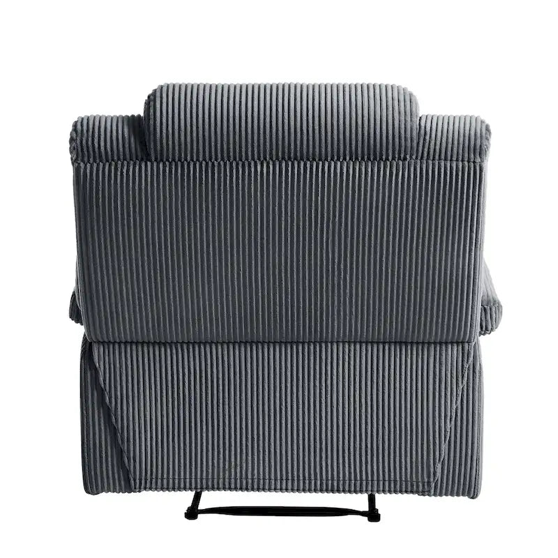 Moderner manueller Cord-Relaxsessel, verstellbarer Loungesessel mit breiten Armlehnen