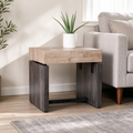Table d’appoint carrée bicolore