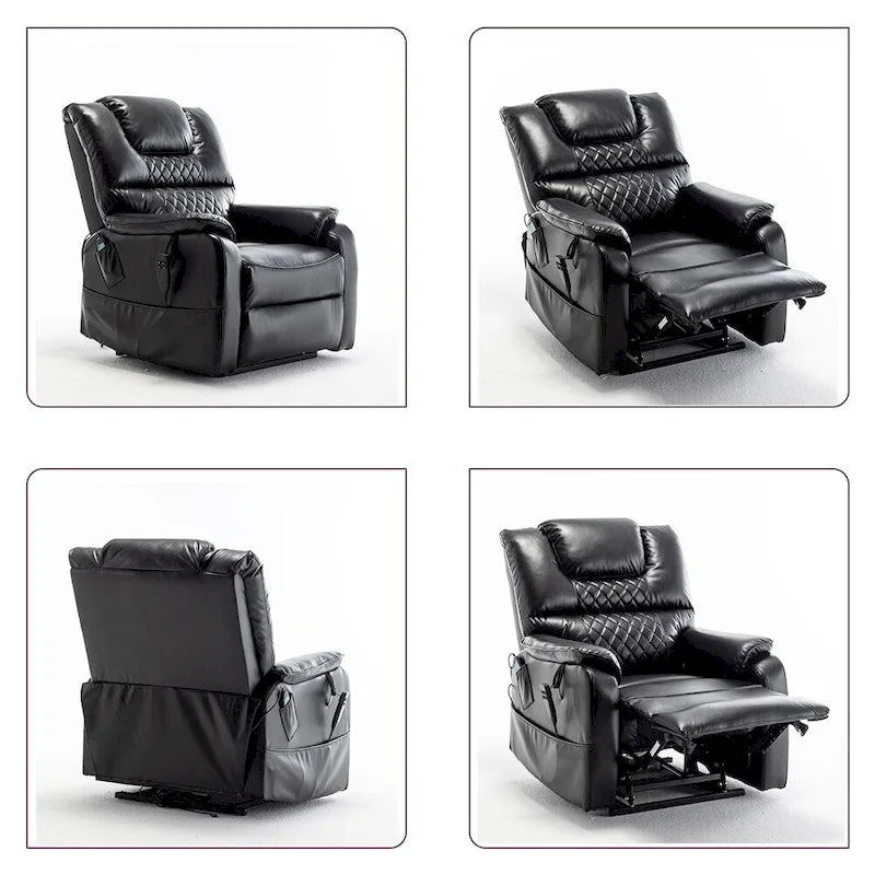 Πολυθρόνα ανάκλισης με διπλό ηλεκτρικό μηχανισμό ανύψωσης 35.5W, μασάζ και θέρμανση, 180 μοίρες