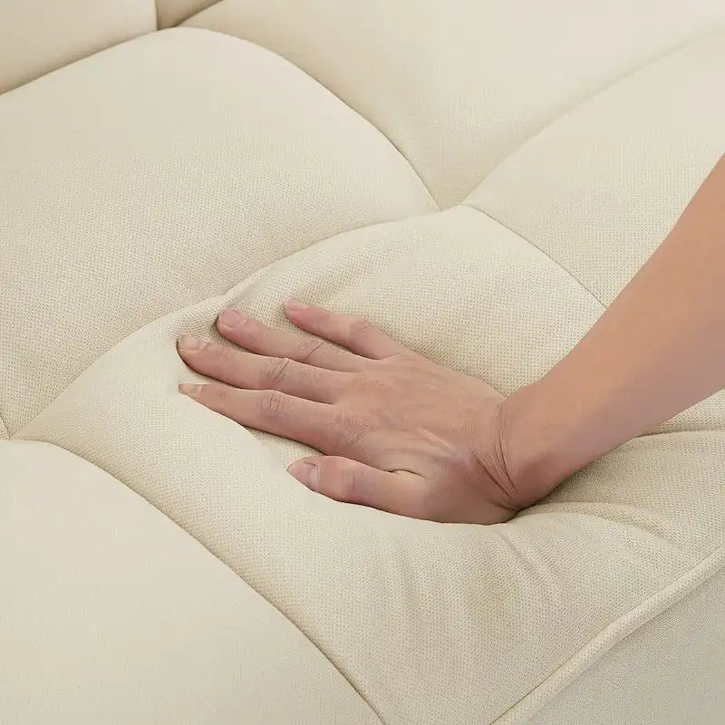Samt-Futonbettsofa mit verstellbarer Rückenlehne, umwandelbares Futon-Loveseat mit konischen Holzbeinen für Wohnzimmer und Schlafzimmer