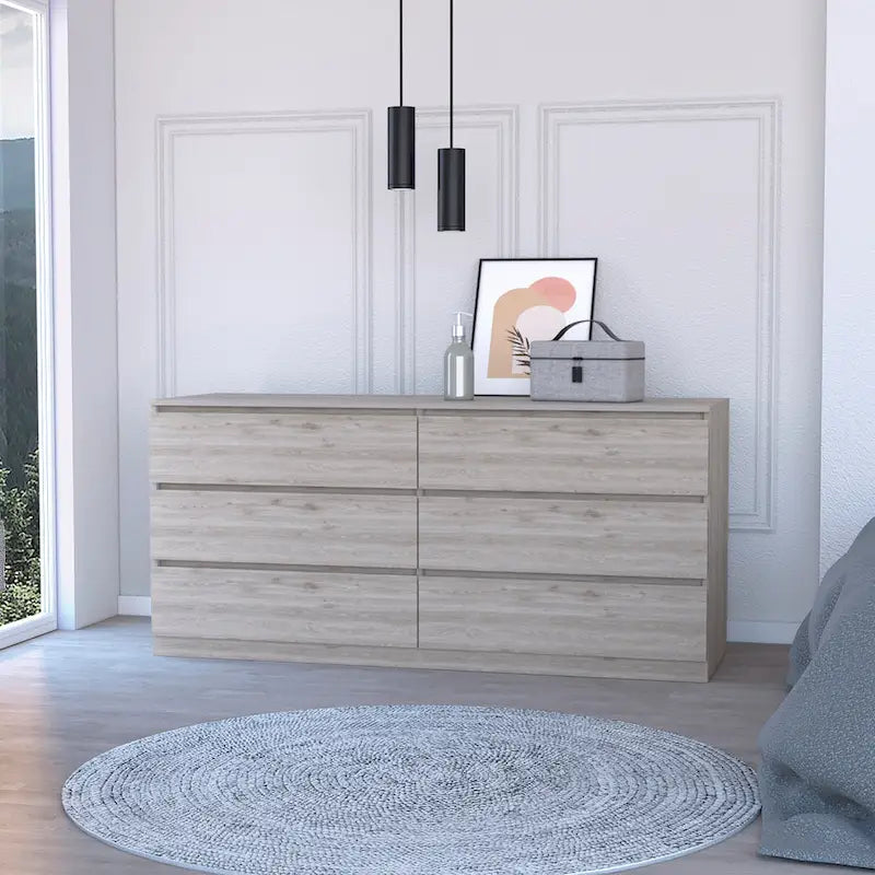Moderate Kommode mit 6 Schubladen und Metallschienen
