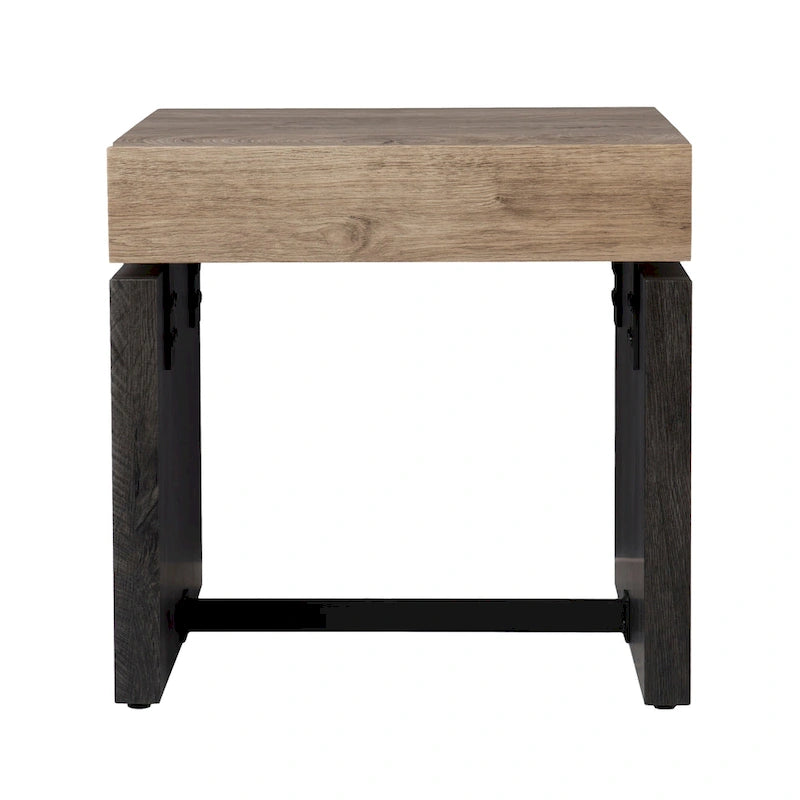 Table d’appoint carrée bicolore