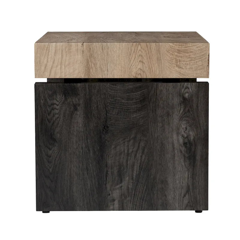 Table d’appoint carrée bicolore