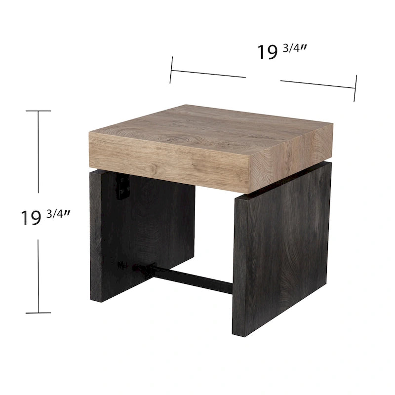Table d’appoint carrée bicolore