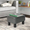 Petit repose-pieds rectangulaire en similicuir PU