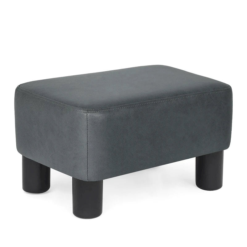 Petit repose-pieds rectangulaire en similicuir PU