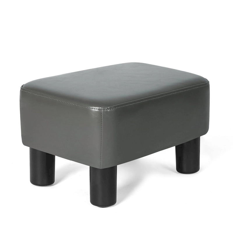 Petit repose-pieds rectangulaire en similicuir PU