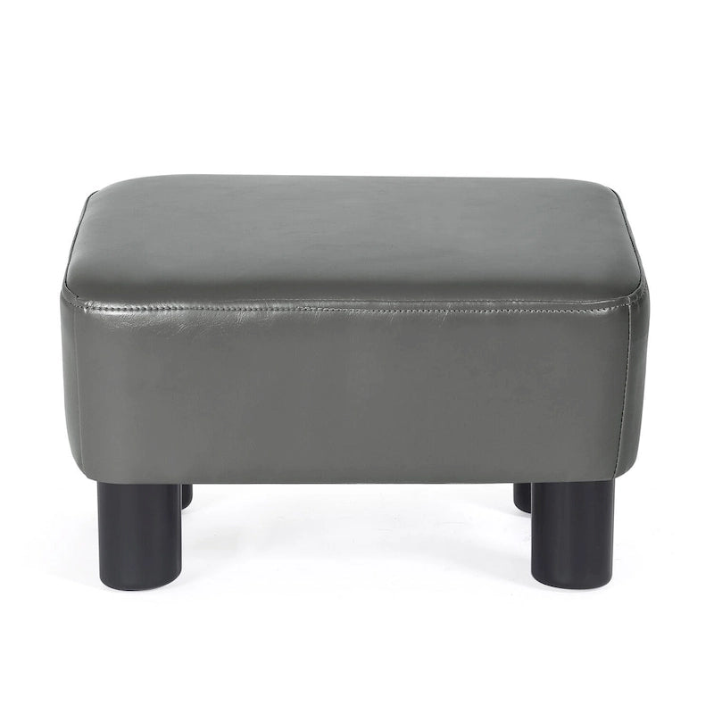 Petit repose-pieds rectangulaire en similicuir PU