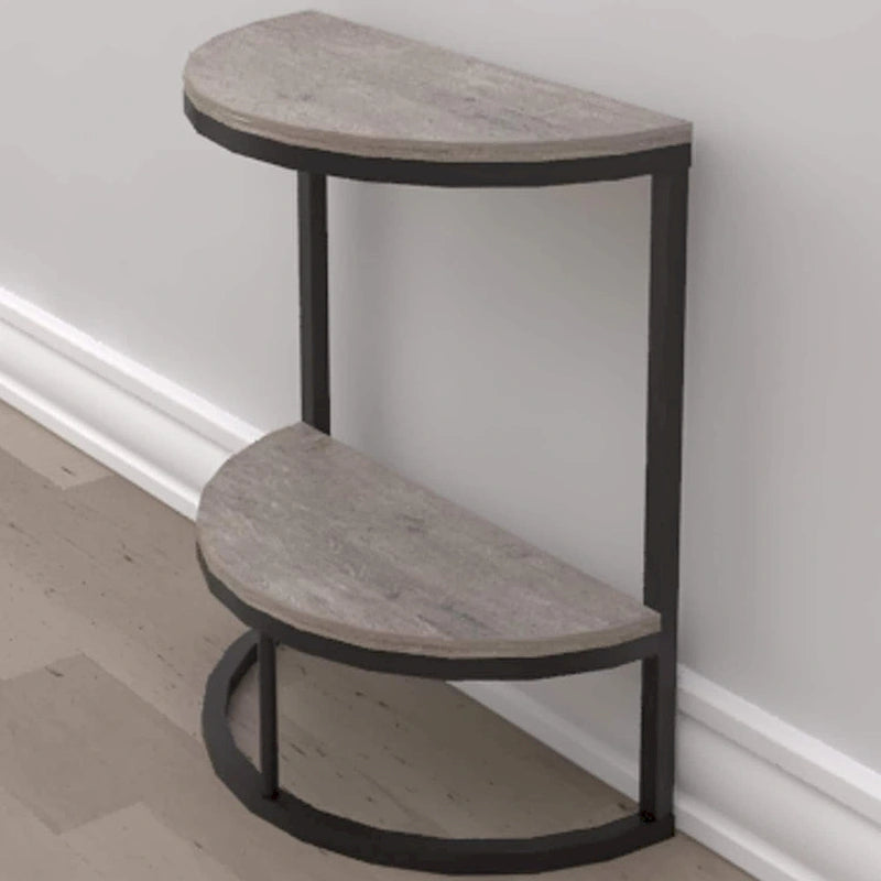 Halbrunder Beistelltisch, schmaler Beistelltisch, schlanker C-Tisch für Sofa und Couch