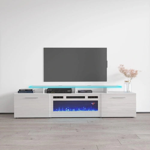 Rova WH-EF Electric Fireplace Modern 75 TV Stand
