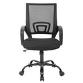 Sedia da ufficio ergonomica girevole nera con schienale in rete