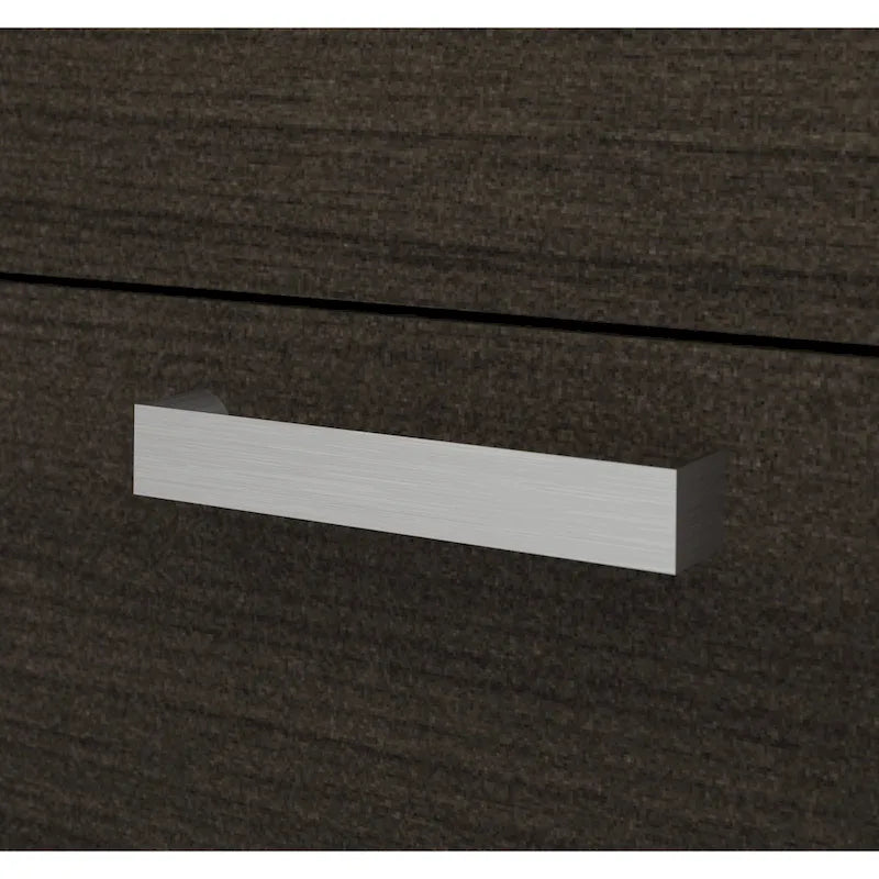 Bureau de bureau en U avec caisson mobile et surmeuble