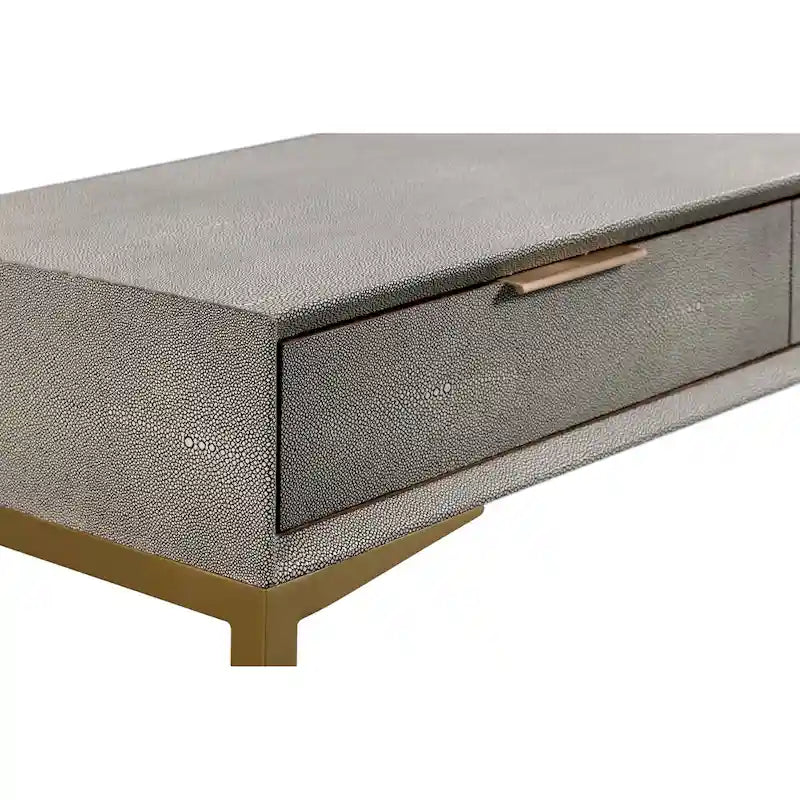 Consolle effetto shagreen testurizzato con tre cassetti
