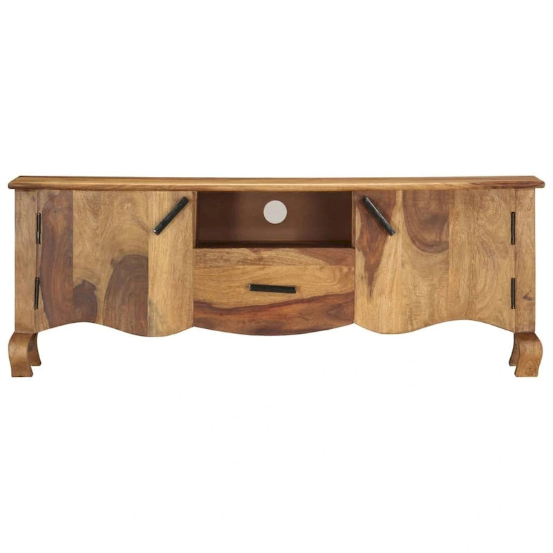 Mobile TV in legno massello con ante e cassetto