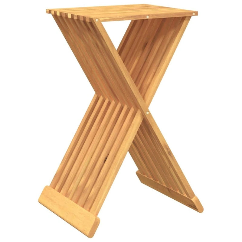 Sgabello pieghevole in legno massello di teak