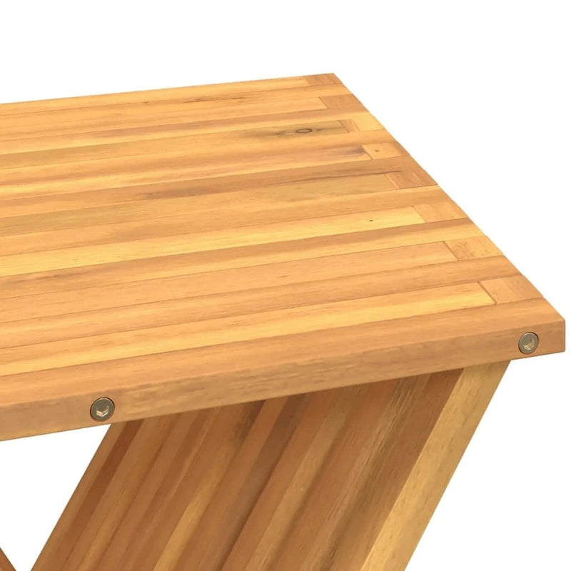 Sgabello pieghevole in legno massello di teak