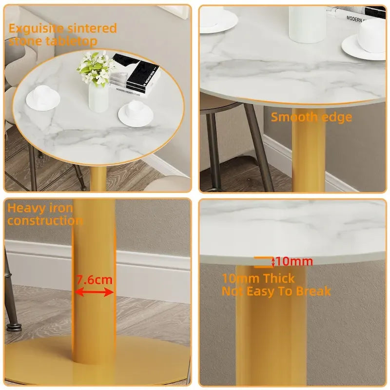 Tall Round Bar Height Bistro Pub Table for Business, Commercial Cafe