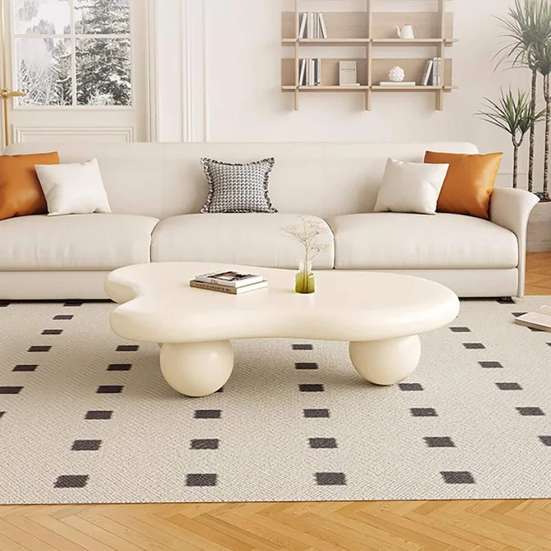 48 Modern Coffee Table, Cloud Shaped, Wood