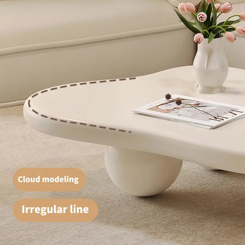 48-Zoll moderner Couchtisch in Wolkenform aus Holz