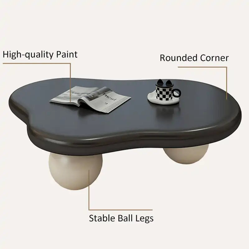 48-Zoll moderner Couchtisch in Wolkenform aus Holz