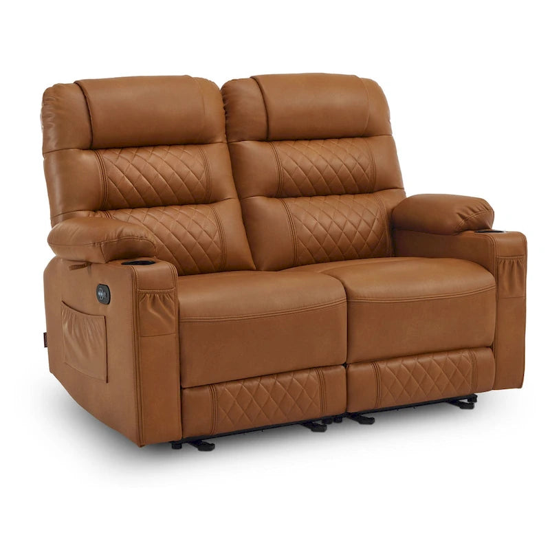 Elektrisch verstelbare loveseat met warmte, trilling en USB-poorten