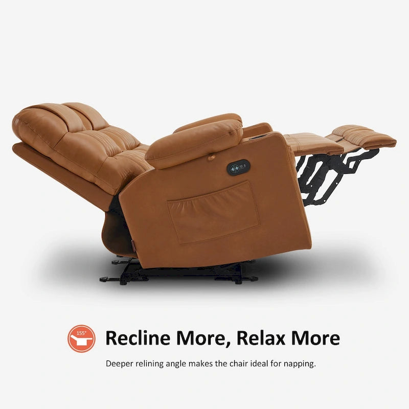 Elektrisch verstelbare loveseat met warmte, trilling en USB-poorten