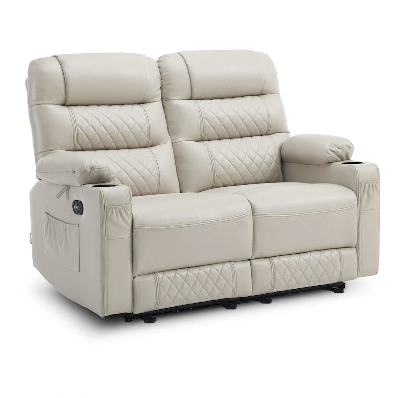 Elektrisch verstelbare loveseat met warmte, trilling en USB-poorten