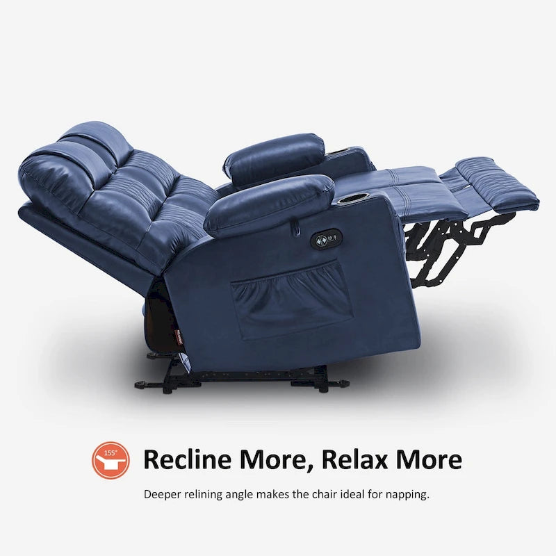 Elektrisch verstelbare loveseat met warmte, trilling en USB-poorten