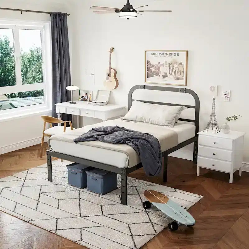Struttura letto da 40 pollici con testiera, facile da montare