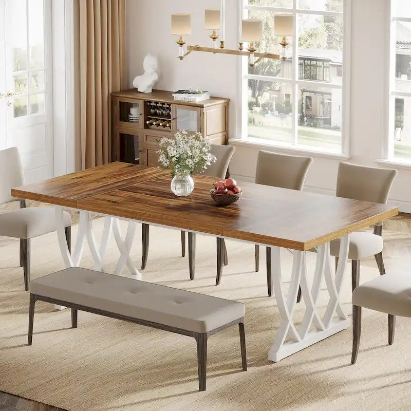 Eettafel van 70.87 inch met metalen frame voor thuis
