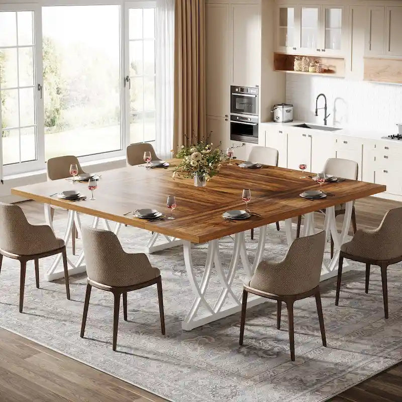 Eettafel van 70.87 inch met metalen frame voor thuis